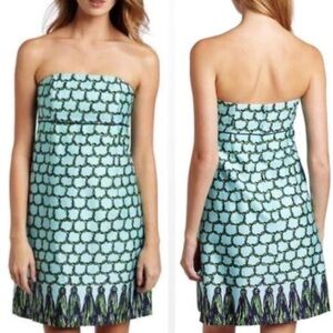 LILLY PULITZER -  Bowen Tassel Printed Strapless Dress Size 2